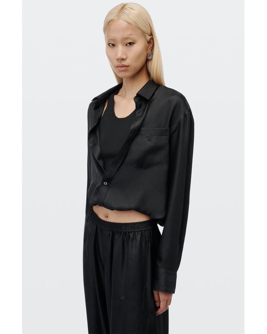 Alexander Wang White Silk Layered Cami Shirt Top