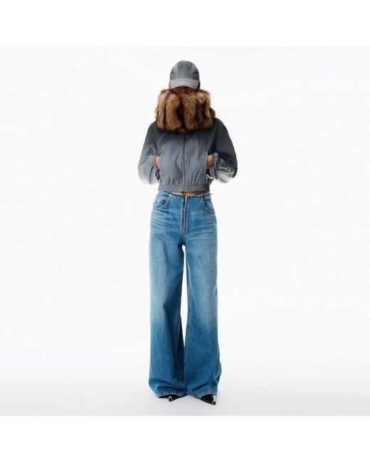 Alexander Wang Blue Surge Wide Leg Jean
