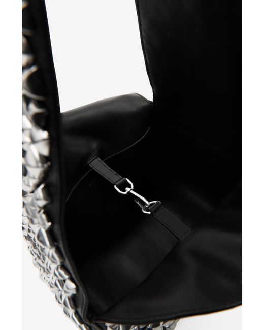 Alexander Wang White Spike Small Hobo Bag In Studded Leather
