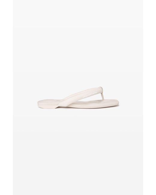 Alexander Wang White Jenna Tubular Flat Thong Sandal