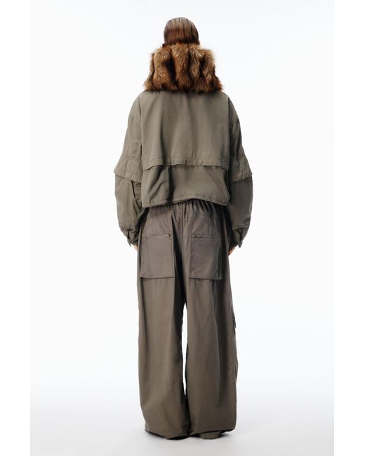 Alexander Wang Blue Cargo Jacket Cotton Cropped