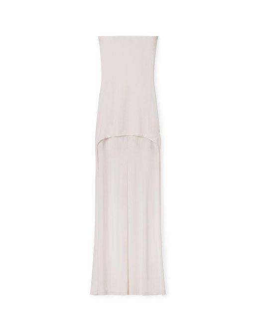 Alexander Wang White High Low Strapless Dress