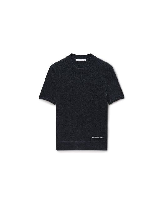 Alexander Wang Blue Short-Sleeve Wool Tee