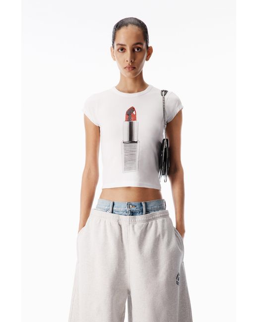 Alexander Wang Multicolor Lipstick Baby Tee