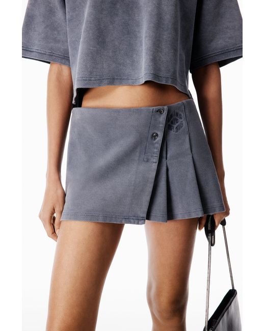 Alexander Wang White Pleated Wrap Mini Skirt