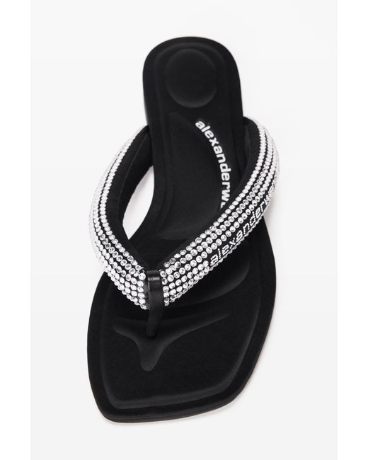 Alexander Wang White Jenna Tubular Flat Thong Sandal