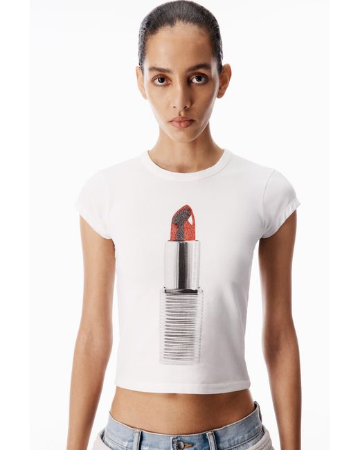 Alexander Wang Multicolor Lipstick Baby Tee