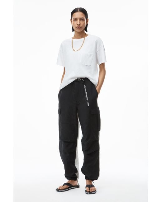 Alexander Wang Multicolor Hybrid Cargo Pant In Nylon And Terry