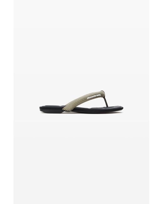 Alexander Wang White Jenna Tubular Flat Thong Sandal