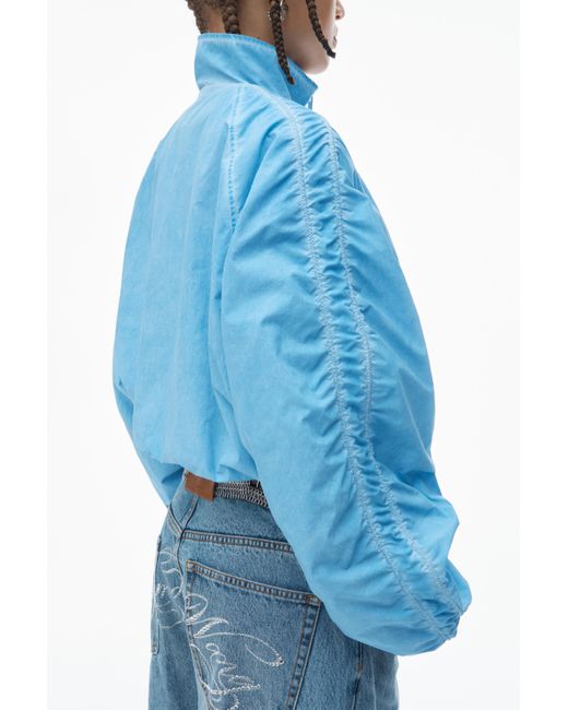 Alexander Wang Blue Ruched Track Jacket