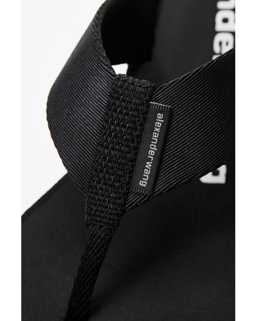 Alexander Wang Black Aw Wedge Flip Flop