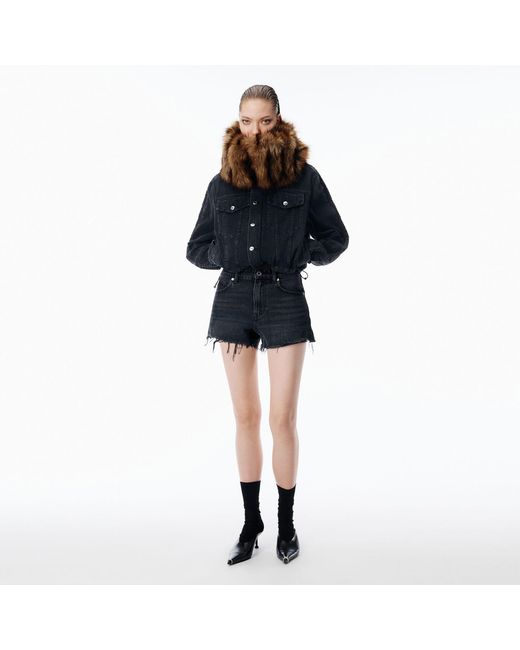Alexander Wang Black Cotton Denim Shorts