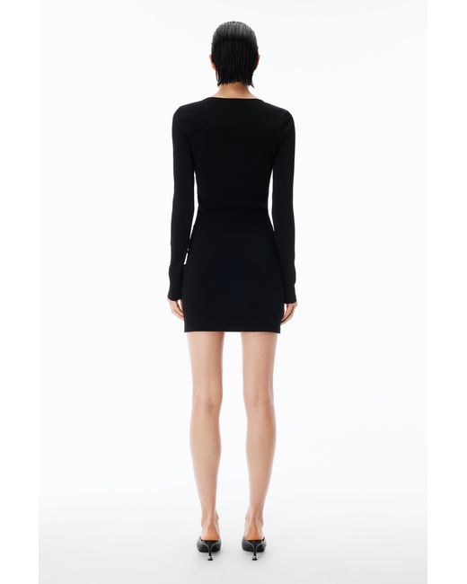 Alexander Wang Black Metal Logo Minidresss