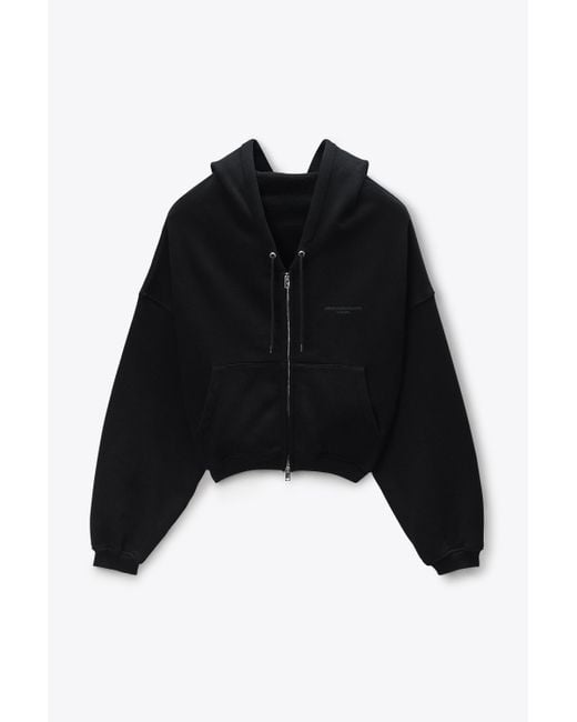 Alexander Wang Blue Black Veil Zip-up Hoodie