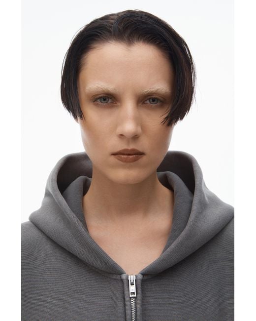 Alexander Wang Oversize Star Logo-print Zip-up Hoodie in