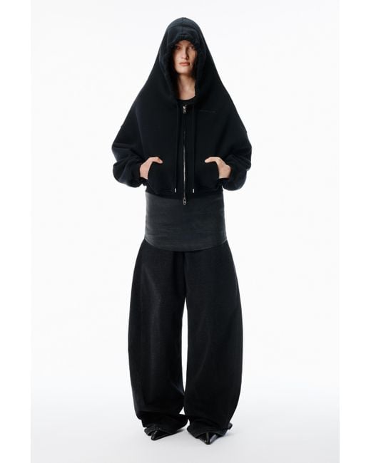 Alexander Wang Blue Black Veil Zip-up Hoodie