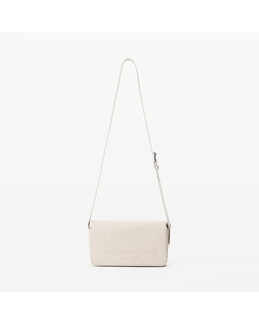 Alexander Wang White Punch Flap Crossbody