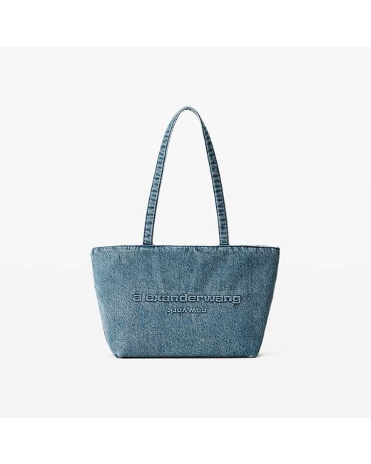Alexander Wang Blue Denim Punch Medium Tote
