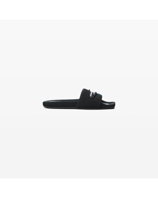 Alexander Wang Black Aw Slash Knit Pool Slide