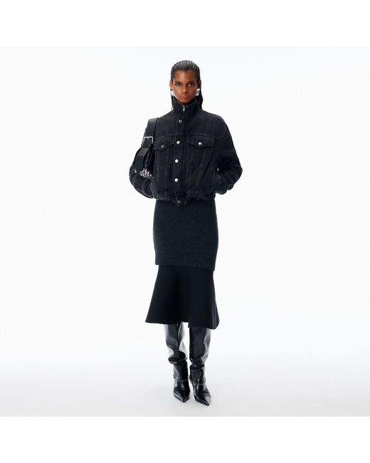 Alexander Wang Black Denim Track Jacket