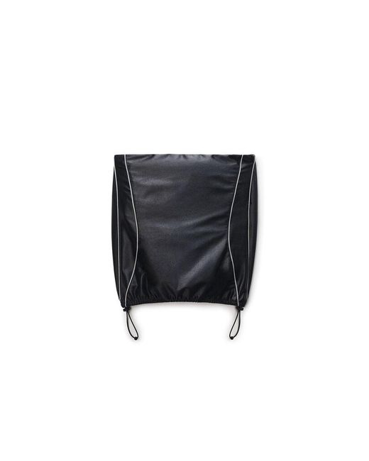 Alexander Wang Black Ribbed Short-Sleeve Dress