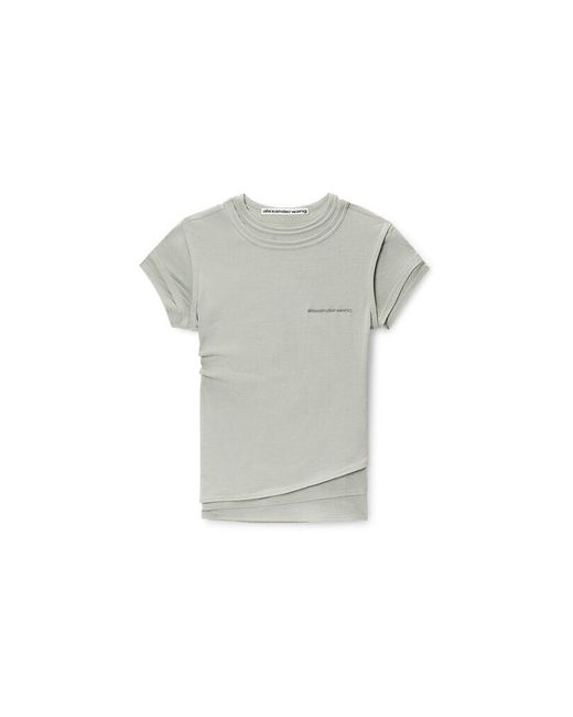 Alexander Wang Blue Layered Short Sleeve Top