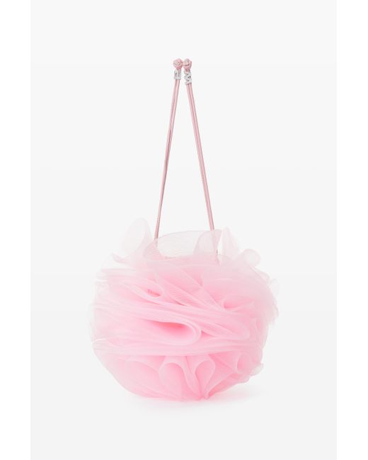 Alexander Wang Pink Pom Bag In Tulle Mesh