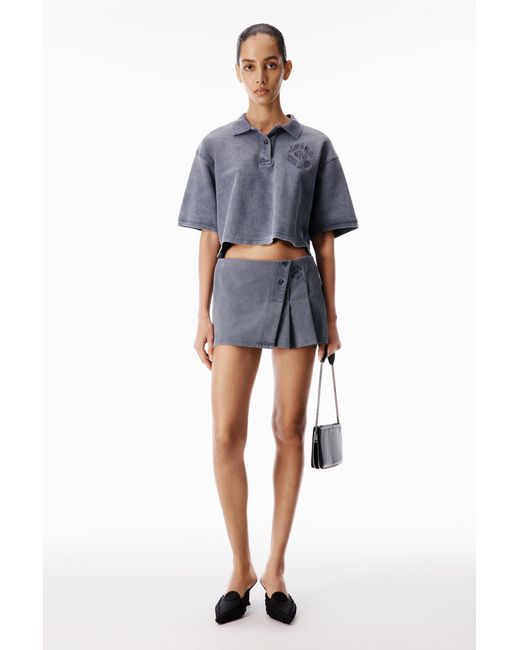 Alexander Wang White Pleated Wrap Mini Skirt