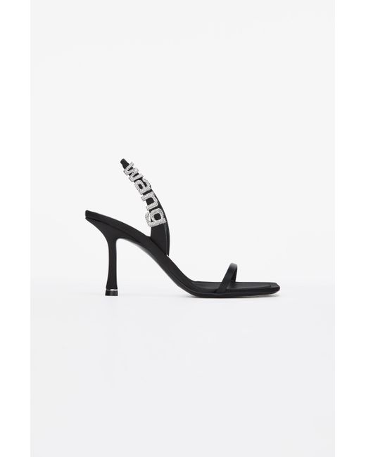 Alexander Wang Ivy Satin Sandal in Black | Lyst