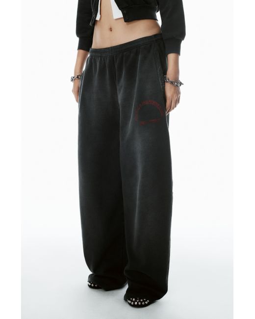Alexander Wang Black Logo Oversized Sweatpants
