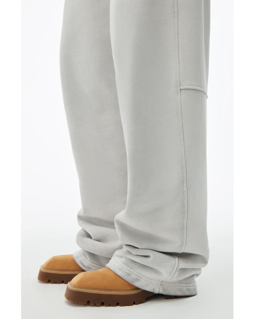Alexander Wang White High Waisted Sweatpant In Classic Terry
