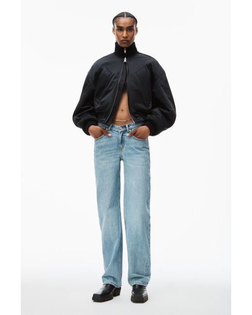 Alexander Wang Nameplate V Front Denim Jean in Blue | Lyst