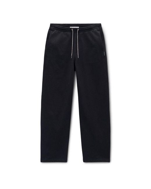 Alexander Wang Black Cotton Terry Sweatpant With Crystal Hotfix Drawcord