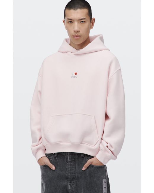 Alexander Wang Black Crystal Hotfix I Heart Aw Hoodie