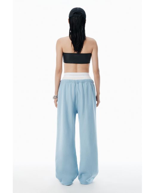 【ALEXANDER WANG】Pre-styled sweatpants with boxer/パンツ Track Pant with Piping in BLACK | alexanderwang®