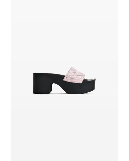 Alexander Wang Black Aw Hotfix Platform Slide