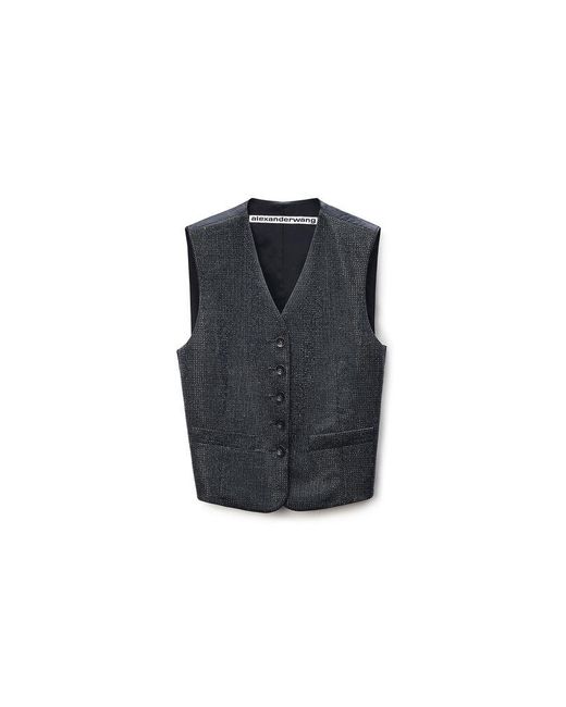 Alexander Wang Blue Crystal Tailored Vest