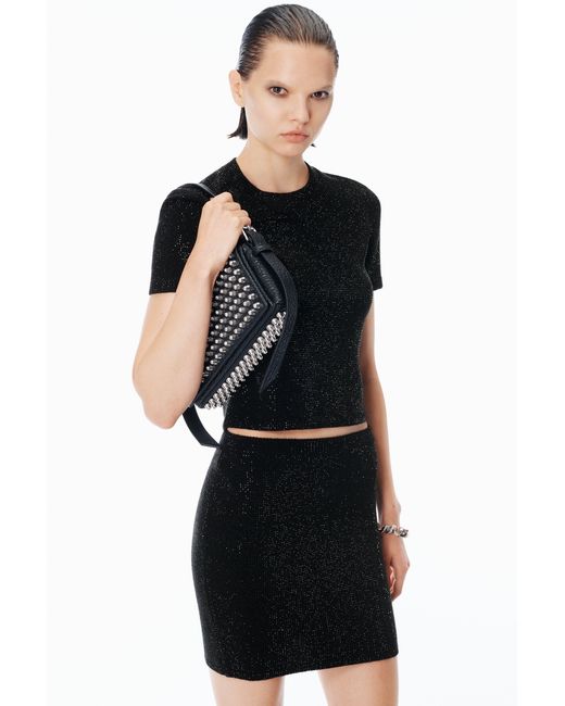 Alexander Wang Black Mini Skirt With Hotfix