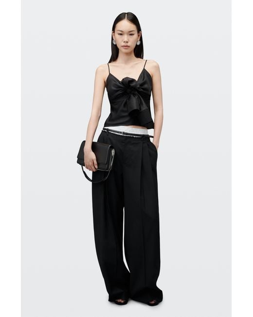 Alexander Wang White Mid-Rise Layered Boxer Tailored Pant