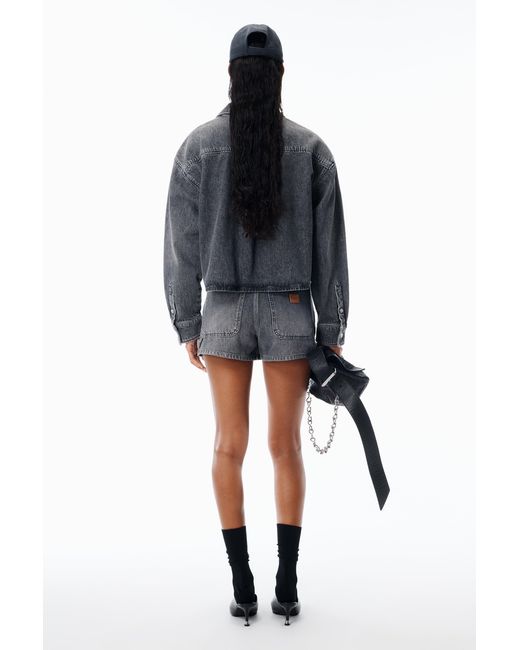 Alexander Wang Black Cropped Long Sleeve Shirt