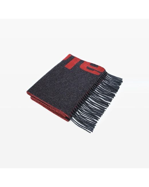 Alexander Wang Blue Logo Jacquard Scarf
