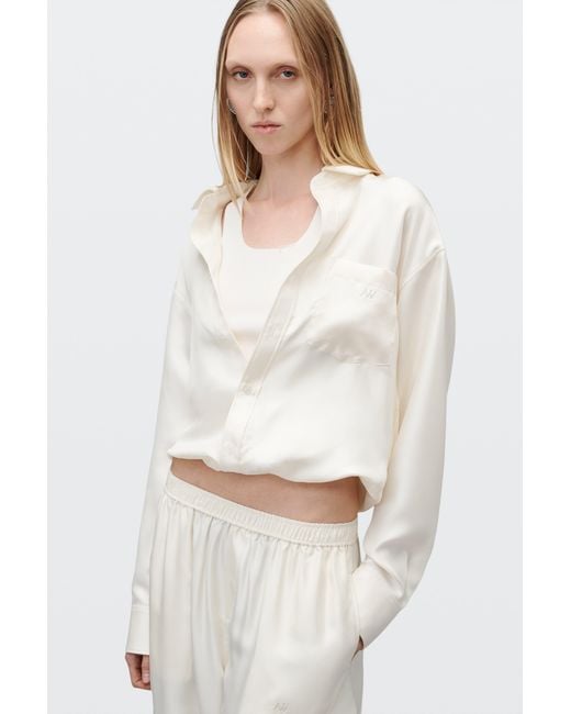 Alexander Wang White Silk Layered Cami Shirt Top