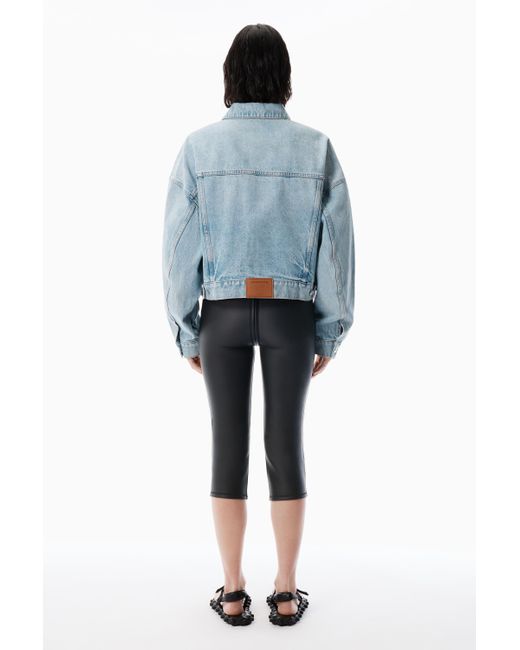 Alexander Wang Blue Regen Indigo Denim Clip Trucker Jacket
