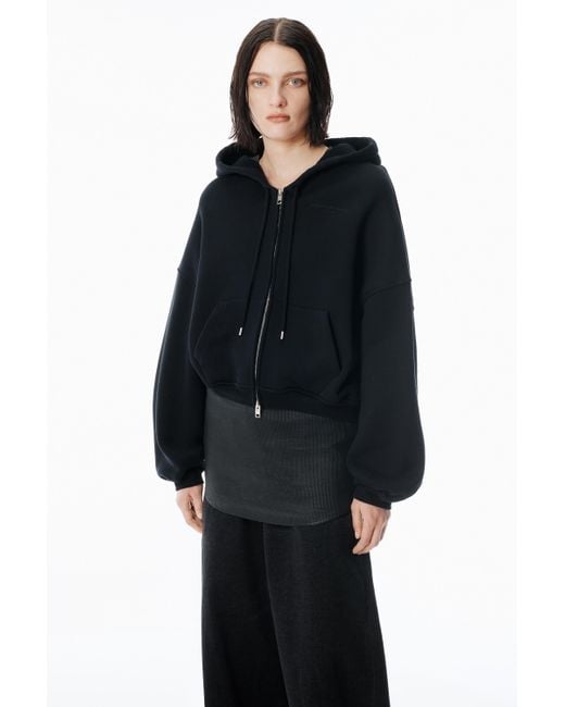 Alexander Wang Blue Black Veil Zip-up Hoodie