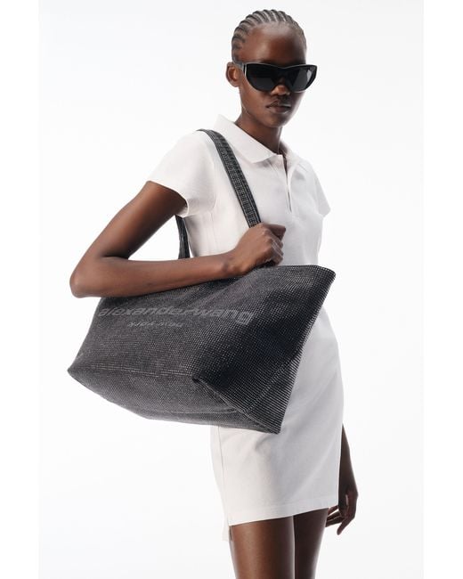 Alexander Wang Black Crystal Hotfix Polo Dress