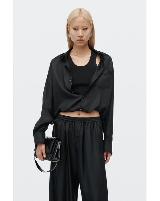 Alexander Wang White Silk Layered Cami Shirt Top