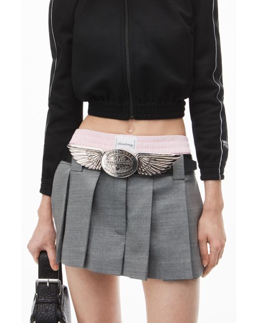 Alexander Wang Black Pre-styled Skort With Boxer