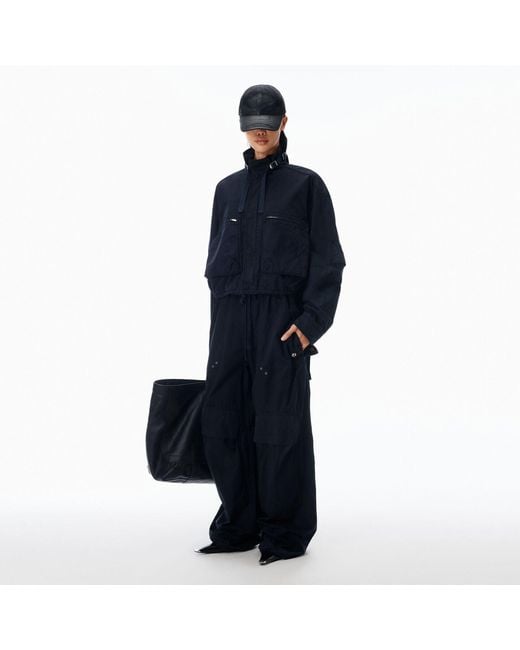 Alexander Wang Blue Cargo Pant Cotton Mid-Rise