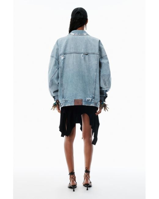 Alexander Wang Blue Oversized Trucker Jacket