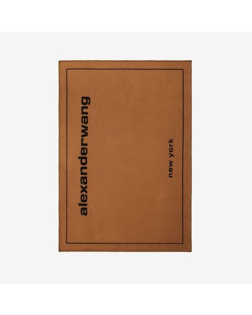Alexander Wang Brown Heritage Blanket With Logo